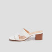 Mules à talons blanc femme