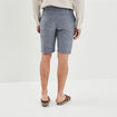 Short chino droit lin majoritaire bleu marine homme