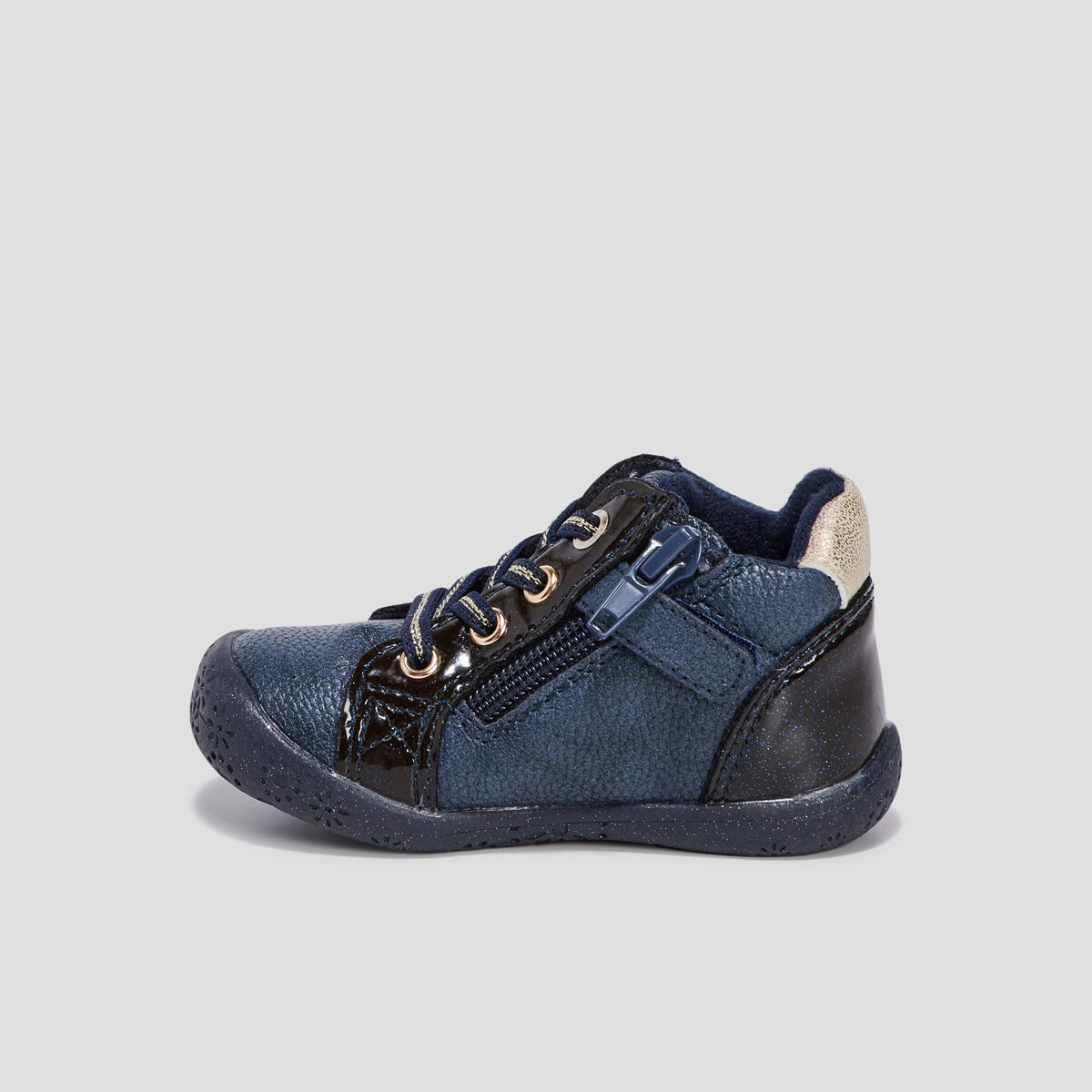Bottillons Lulu Castagnette bleu marine bébé fille