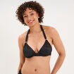 Haut de maillot de bain forme triangle noir femme