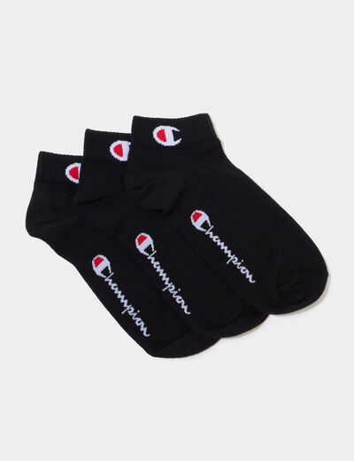 Lot 3 paires socquettes Champion noir homme