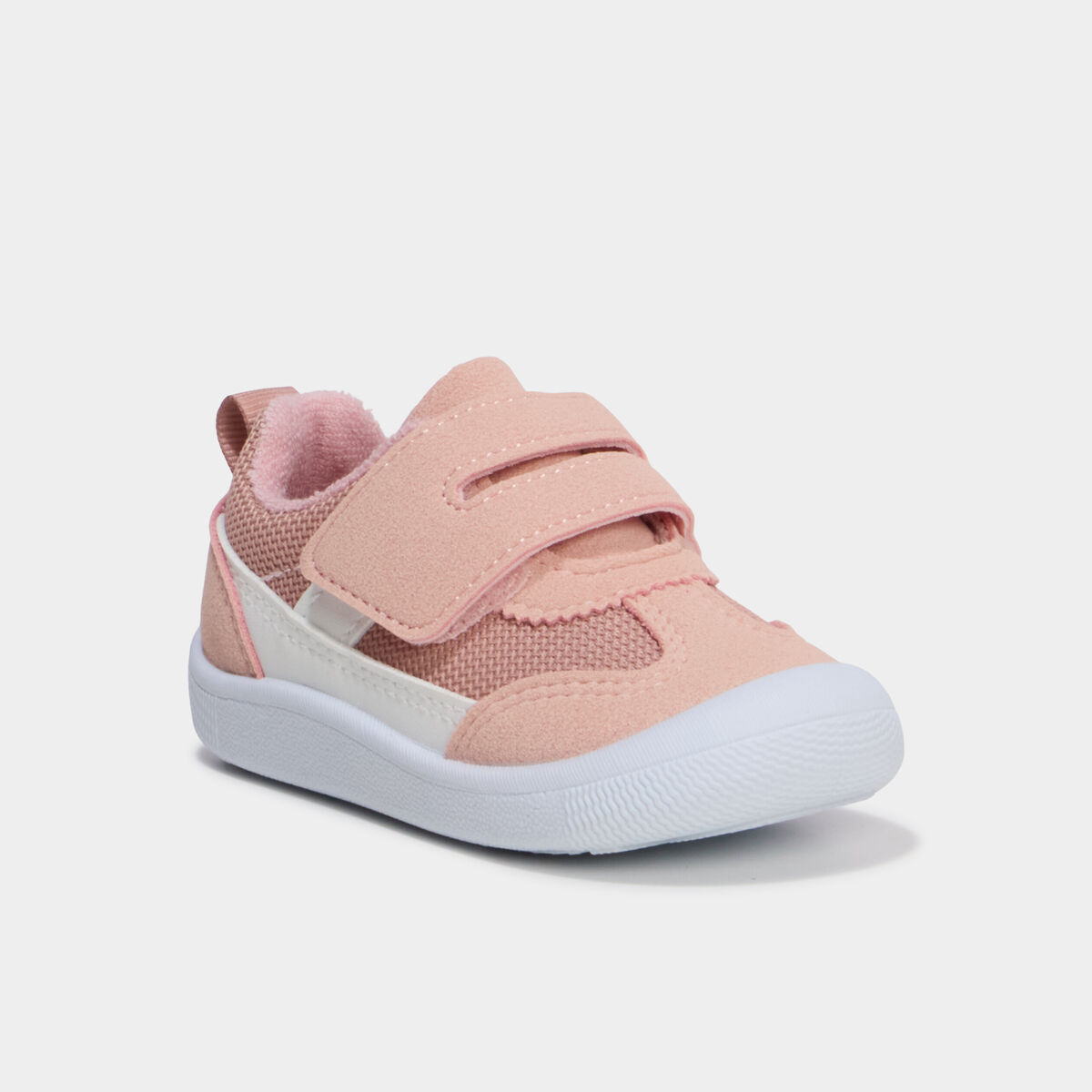 Baskets basses &agrave; semelles souples rose b&eacute;b&eacute; fille