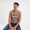 T-shirt manches courtes Jurassic Park marron homme