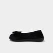 Chaussons ballerines effet velours ecru femme