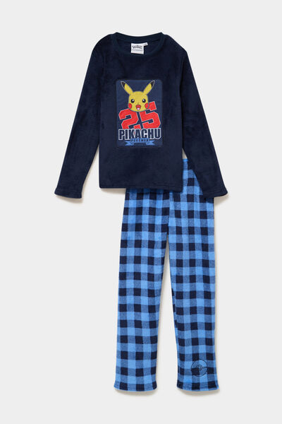 Ensemble pyjama t-shirt velours Pok&eacute;mon bleu marine gar&ccedil;on
