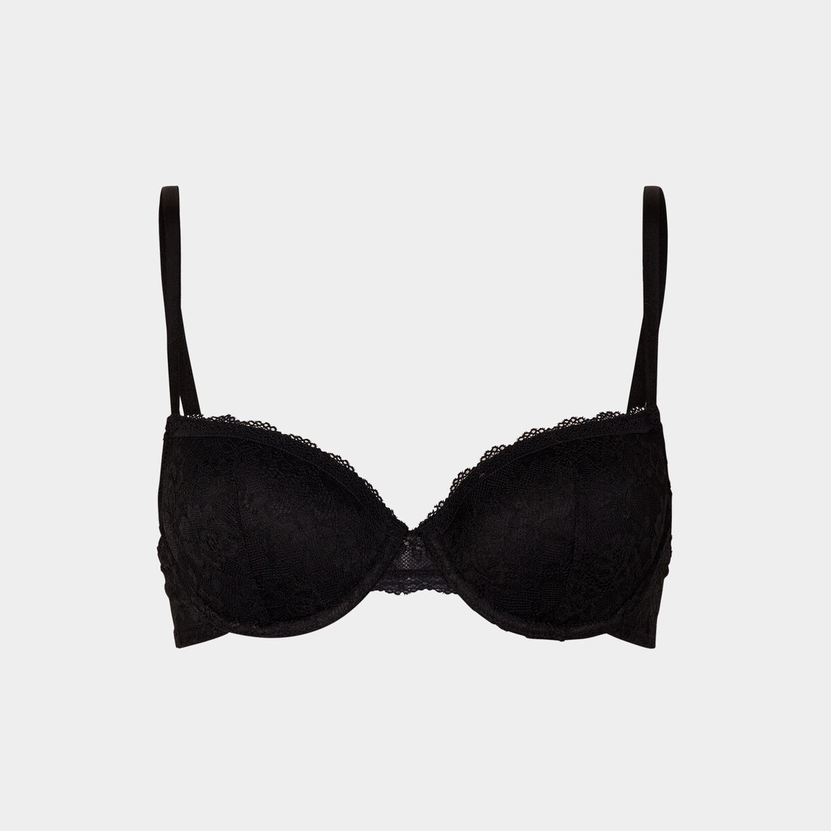 Soutien-gorge corbeille paddé dentelle noir femme