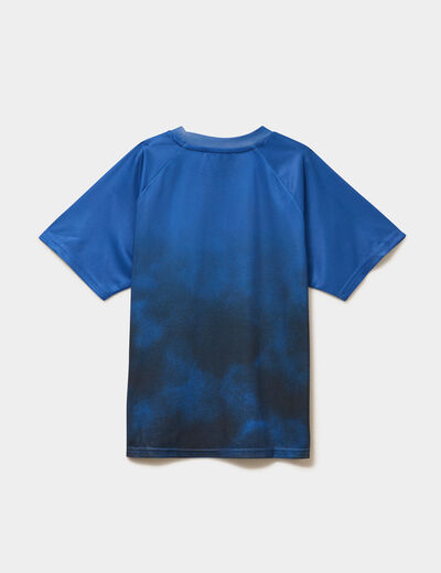T-shirt de sport relax &agrave; manches courtes bleu electrique gar&ccedil;on