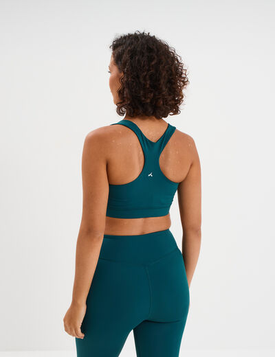 Brassi&egrave;re de sport dos nageur vert canard femme