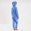 Combinaison pyjama effet velours Stitch bleu femme