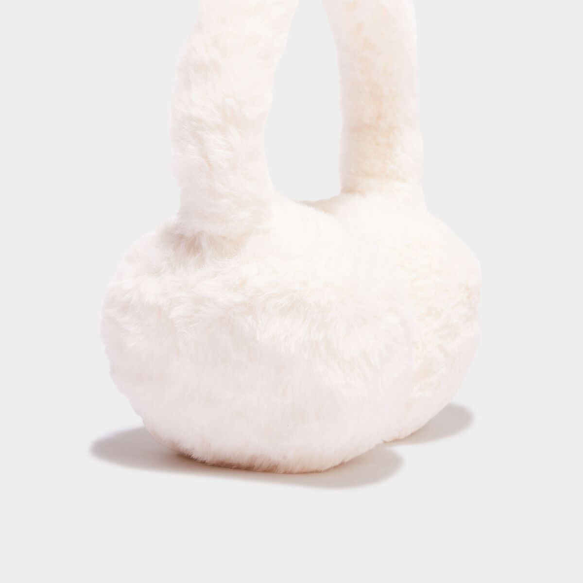 Cache-oreilles fausse fourrure ivoire femme