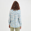 Chemise manches longues col mao multicolore femme