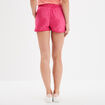 Short avec taille élastiquée rose fushia femme
