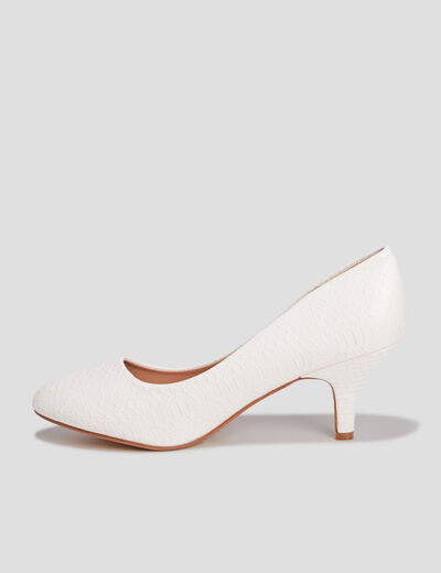 Escarpins irisés blanc femme