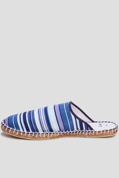 Chaussons mules bleu homme