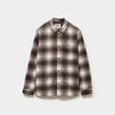 Surchemise 1 poche manches longues taupe homme