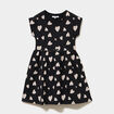 Robe courte droite sans manches cintr&eacute;e noir fille