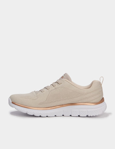 Baskets running Skechers Graceful blanc femme