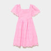 Robe c&eacute;r&eacute;monie broderie anglaise smock&eacute; rose fille