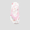 Tongs à brides élastiquée pétales rose fille