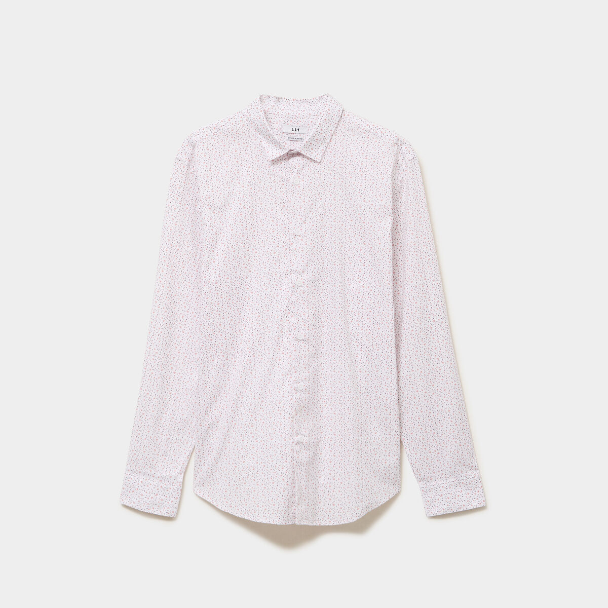 Chemise ajust&eacute;e manches longues blanc homme