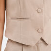 Veston sans manches beige femme