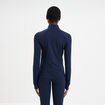 Veste de sport ajust&eacute;e avec fermeture bleu marine femme