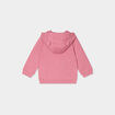 Sweat zipp&eacute; &agrave; capuche molletonn&eacute; vieux rose b&eacute;b&eacute; fille