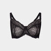 Soutien-gorge embo&icirc;tant en dentelle noir femme grande taille