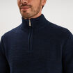 Pull col camionneur manches longues bleu marine homme