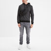 Pantalon skinny stretch 2 poches côtés denim gris fonce homme