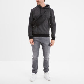 pantalon skinny stretch 2 poches cotes denim gris fonce homme Pantalon skinny stretch 2 poches côtés denim gris fonce homme