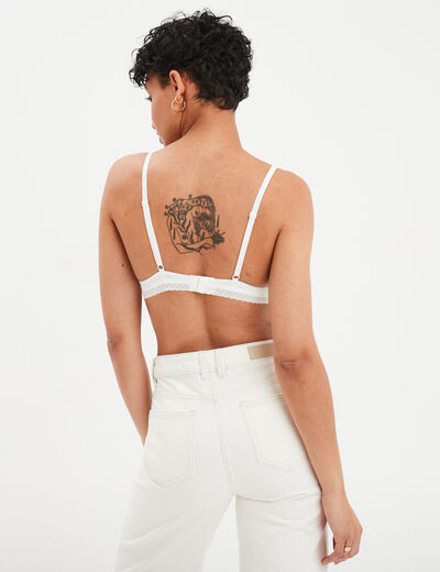 Soutien-gorge triangle paddé blanc femme