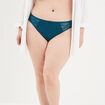 Culotte empiècements dentelle bleu canard femme grande taille