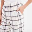 Pantalon de pyjama effet polaire gris femme