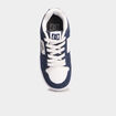 Tennis basses cuir &agrave; lacets bleu gar&ccedil;on