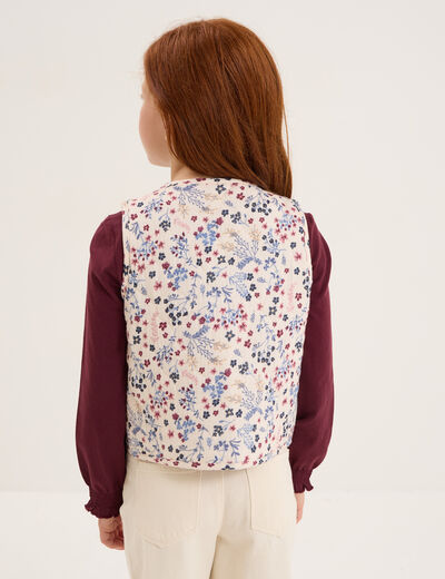Gilet matelassé sans manches beige fille