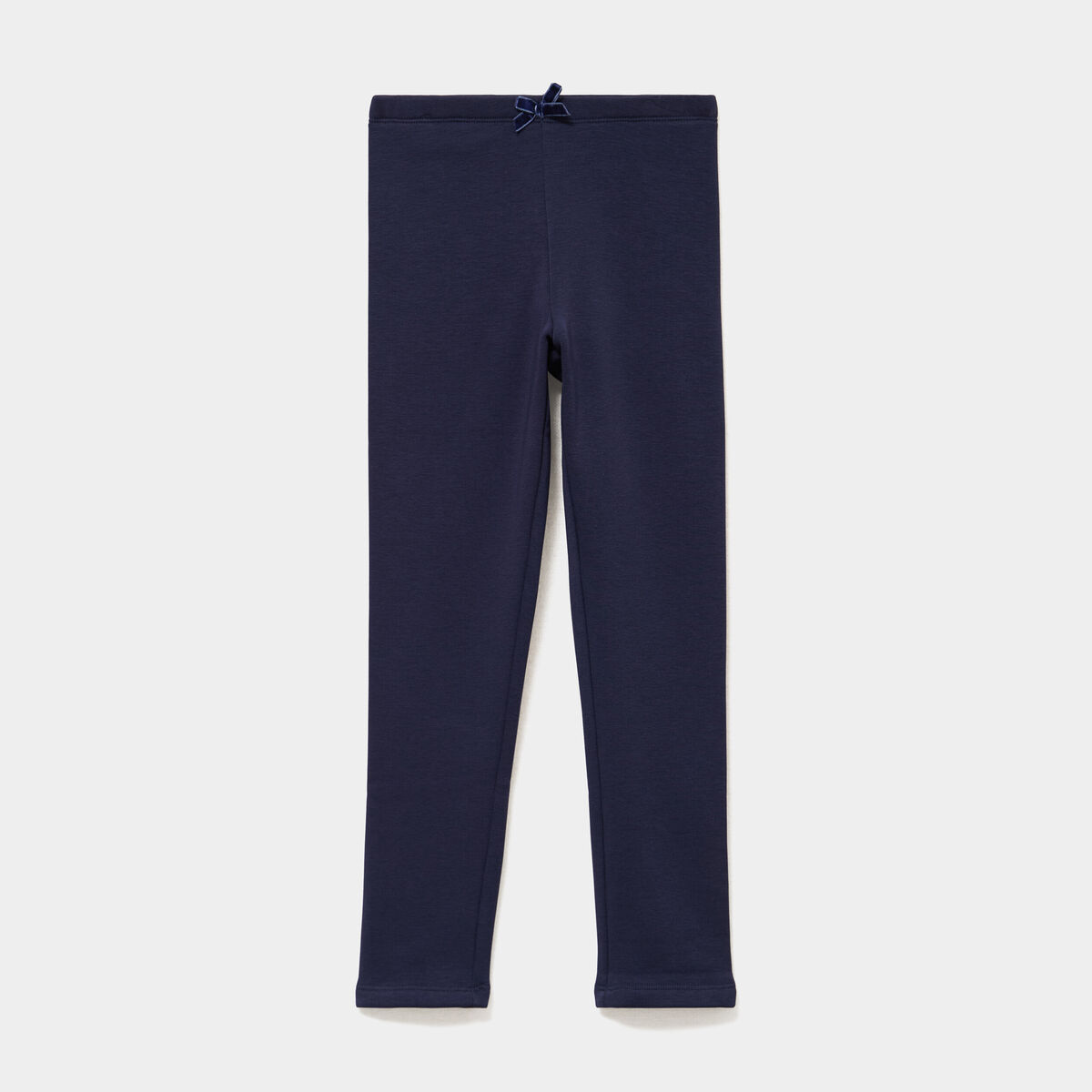 Legging molleton doubl&eacute; polaire bleu marine fille