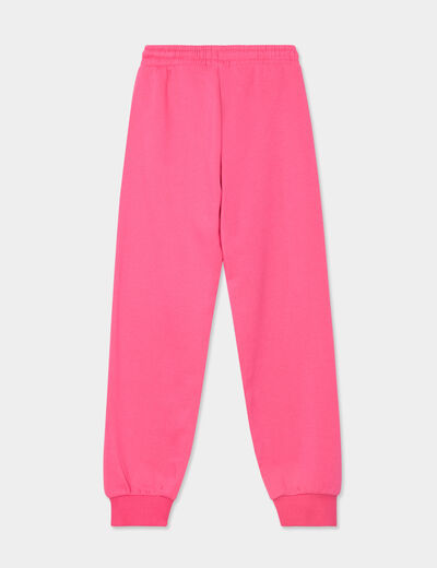 Pantalon de jogging droit rose fushia fille
