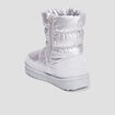 Bottines matelass&eacute;es doubl&eacute;es gris argent femme