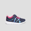 Baskets running à scratchs bleu marine fille