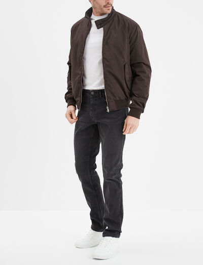 Jeans denim straight 5 poches denim noir homme