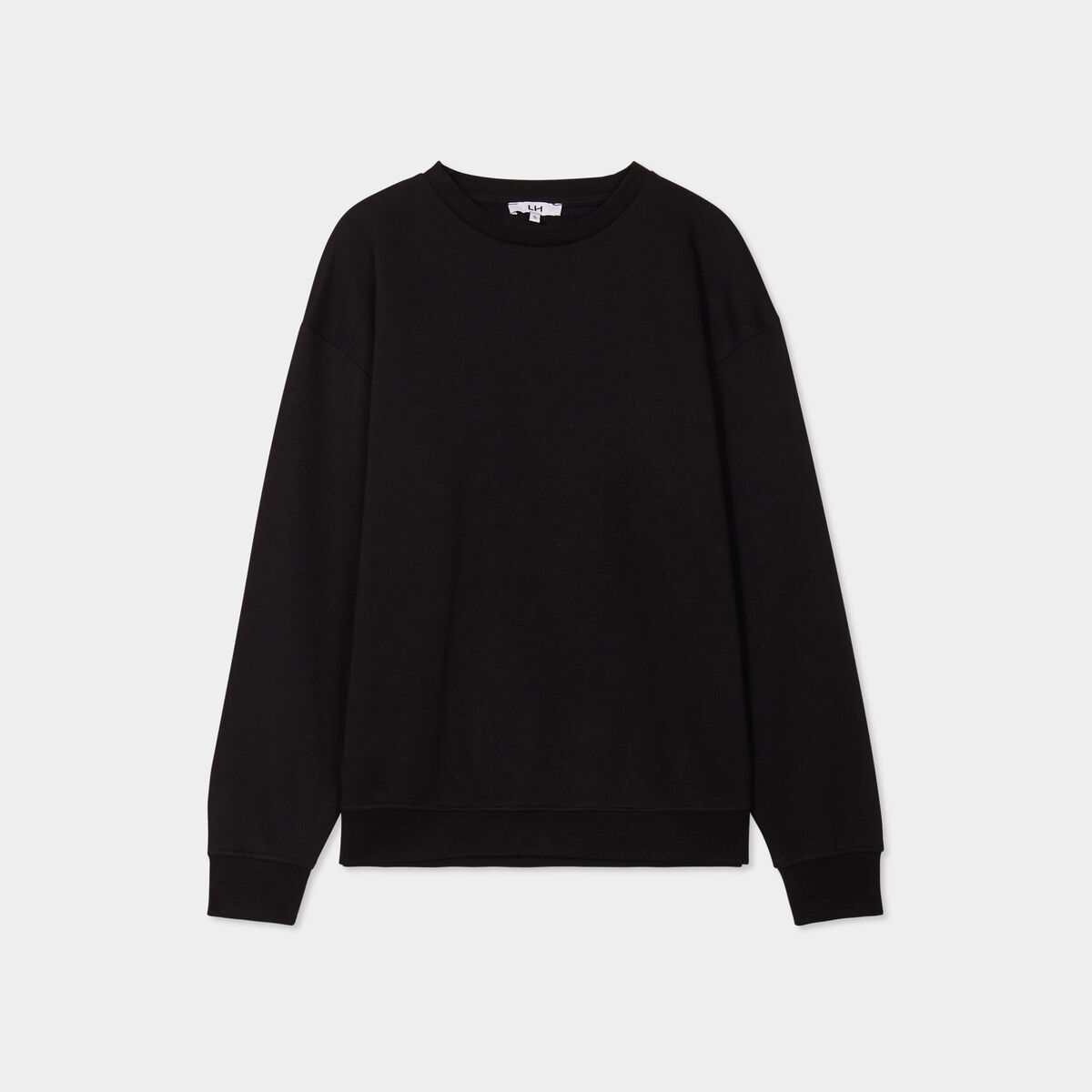 Sweat col rond manches longues noir femme