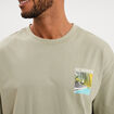 T-shirt manches courtes coton &eacute;pais vert kaki homme