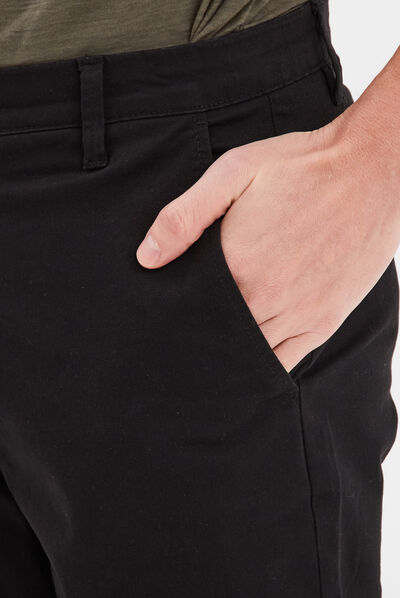 Pantalon chino noir homme