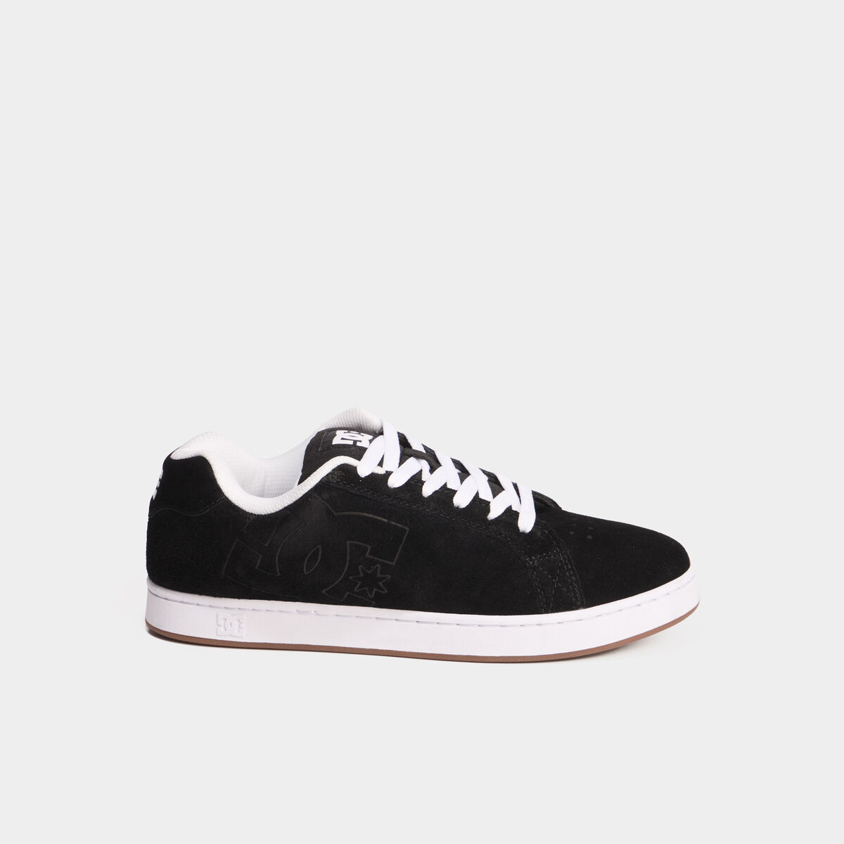 Tennis basses en cuir &agrave; lacets noir homme
