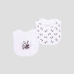 Lot 2 bavoirs coton panda blanc bébé