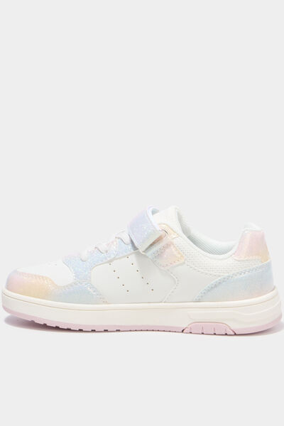 Baskets &agrave; scratchs bout renforc&eacute; multicolore fille