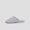 Chaussons mules imprimé coeur gris femme