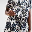Chemise nou&eacute;e manches courtes gaze coton ecru femme