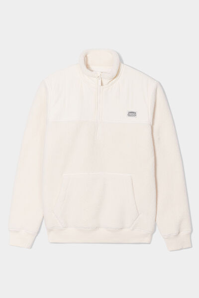 Sweat camionneur polaire Creeks blanc homme